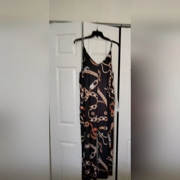 black and gold romper dress Black Gold Button Claira Romper main image 1